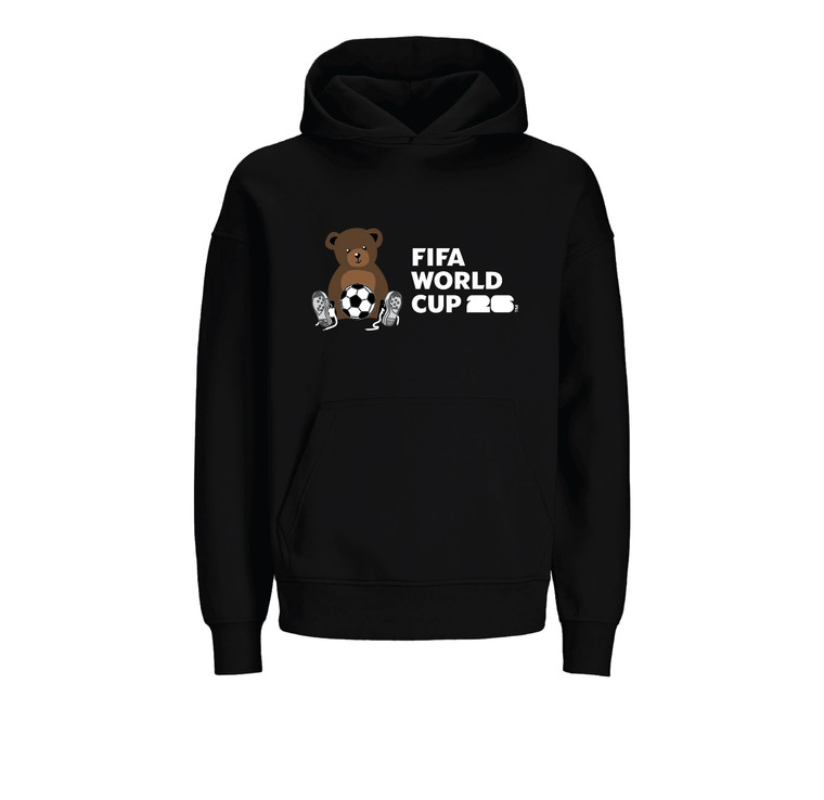 FIFA WORLD CUP 2026 HOODIE BLACK/BEAR WITH BALL