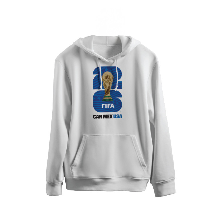 FIFA WORLD CUP 2026 HOODIE WHITE WITH BLUE LOGO