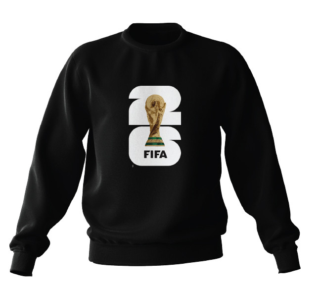 FIFA WORLD CUP 2026 BLACK CREWNECK WITH WHITE LOGO