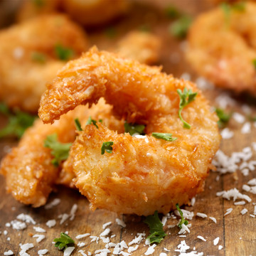 Jumbo deep-fried Biloxi Gulf shrimp.