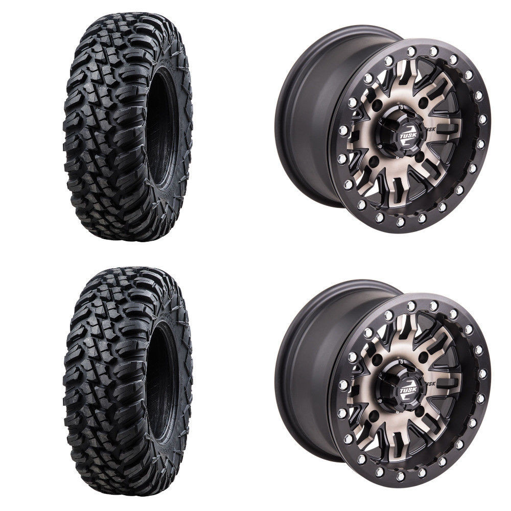 Tusk Tire / Wheel Kit Terrabite 30x1014 Mounted Beadlocks Teton Black