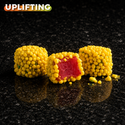 ZING Uplifting Delta-9 THC Sour Candy Clusters by Dutermann Farms featuring approximately 29 mg of Delta-9 THC per cluster with a chewy gummy center, crunchy candy shell, and cannabis-derived terpenes.