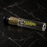 Kefi Kanna Premium THCa Glass Chillum pre-filled with 0.5 grams of premium indoor-grown whole flower in a reusable glass one-hitter, offering smooth draws, authentic strain-specific flavor, and ready-to-enjoy convenience.