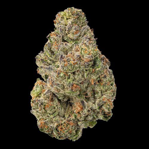 A big bud of MacFlurry THCa Flower, sativa-dominant strain, with uplifting effects, as seen at kefikanna.com
