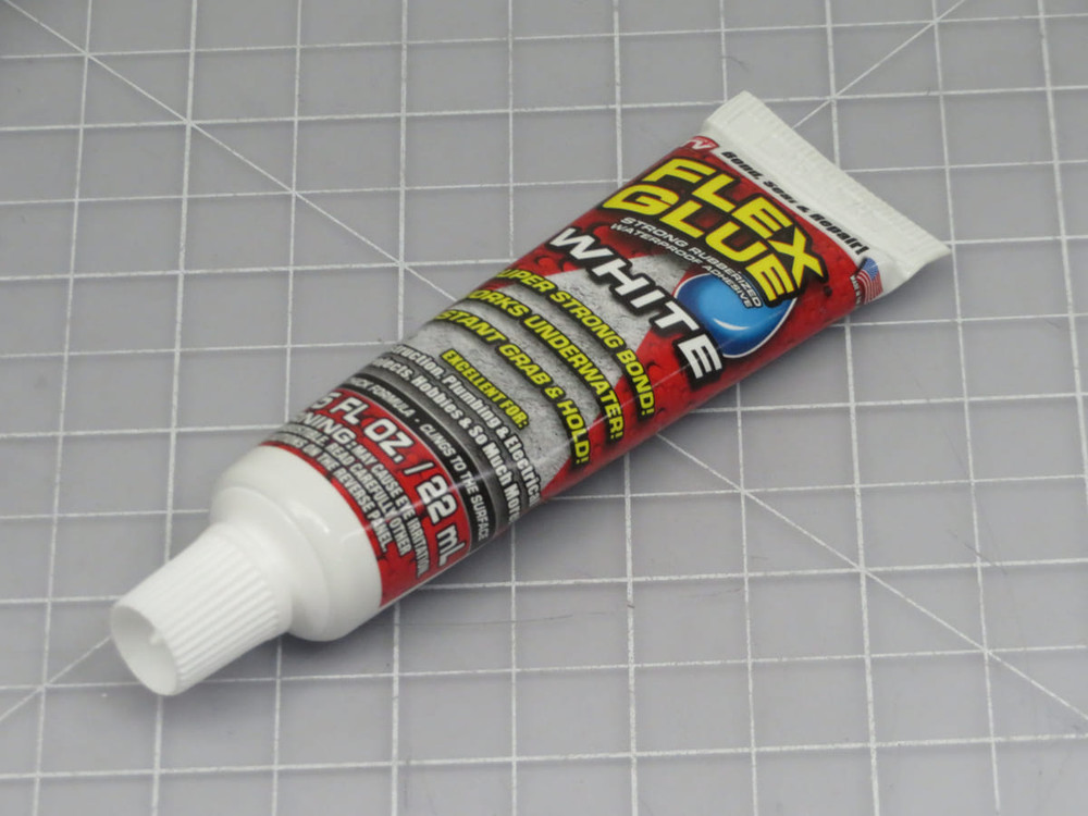 Lot of 15 Flex Glue  AZ377WHTMINI-8  Strong Rubberized Waterproof Adhesive White .75oz  For Sale