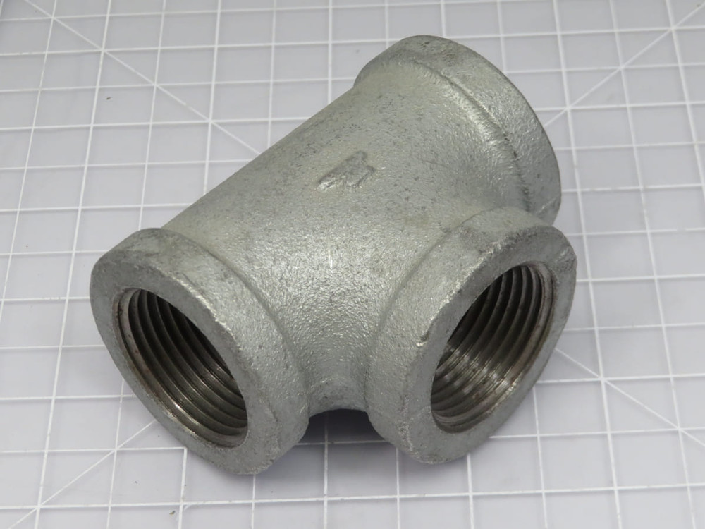 Lot of 4     Galvanized Pipe Tee 1"  For Sale