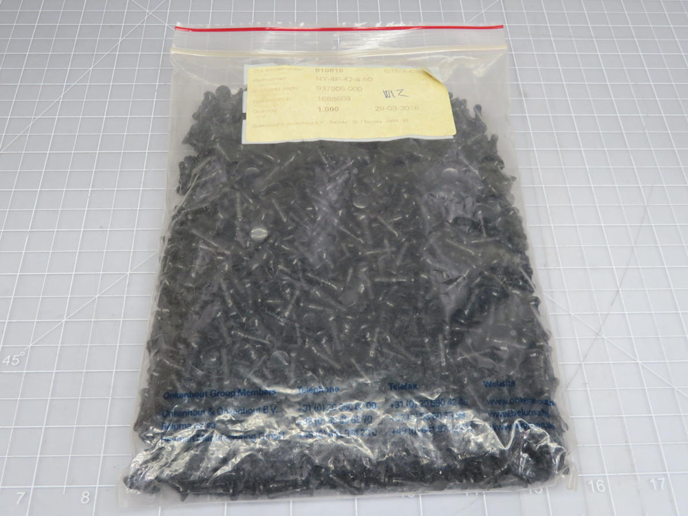 Lot of 1000 Commscope  937906-000  Pin-Locking-Pull-Press BK PC  For Sale