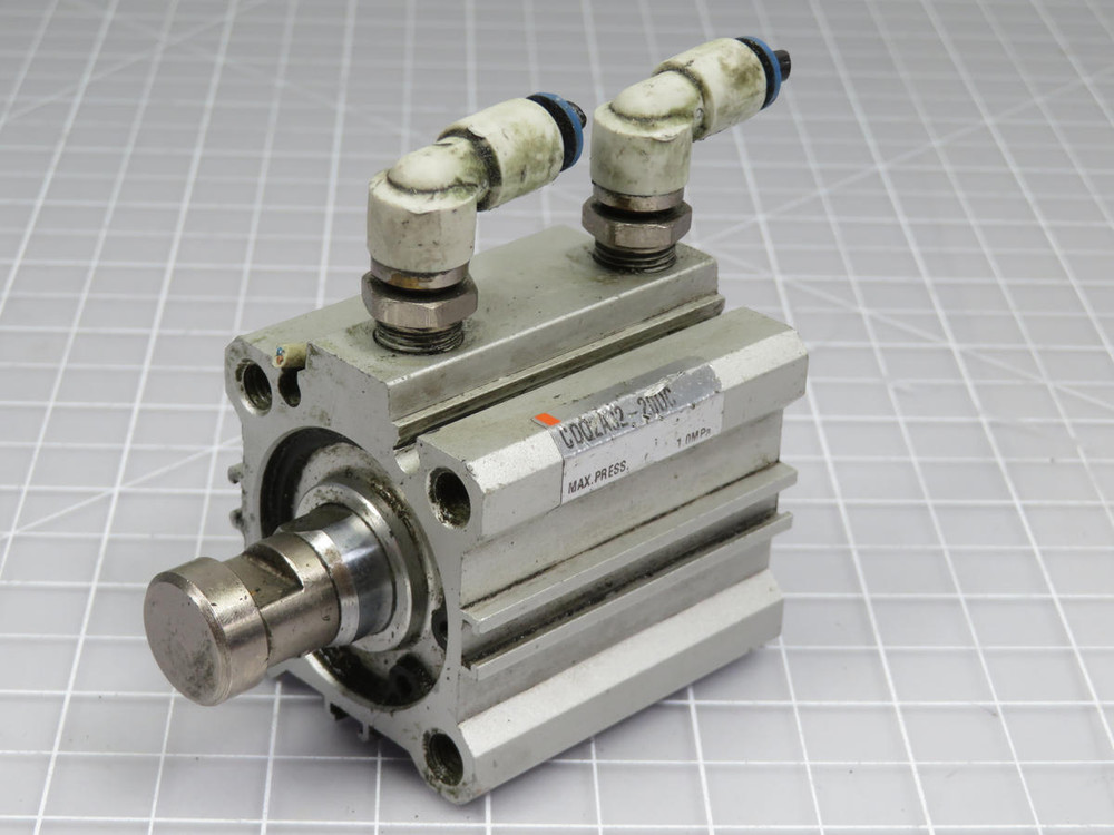 SMC CDQ2AJ2-20DC COMPACT CYLINDER DOUBLE ACTING DOUBLE ROD SUITABLE FOR LOW PRESSURE HYDRAULICS T200507
