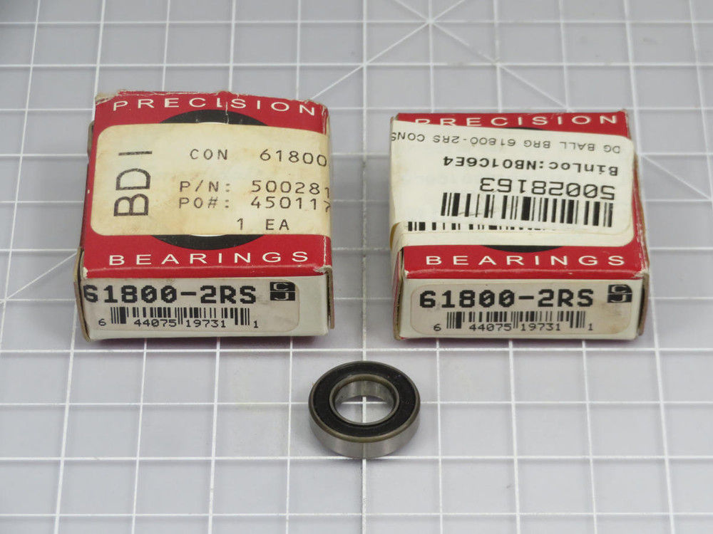 Lot of 2 McGill  61800-2RS 50028163 Precision Bearing  For Sale