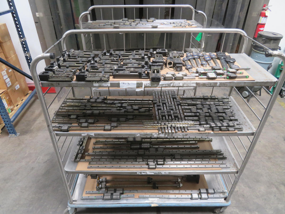 Lot of 700 LBS     CNC Linear Rails and Bearings  For Sale