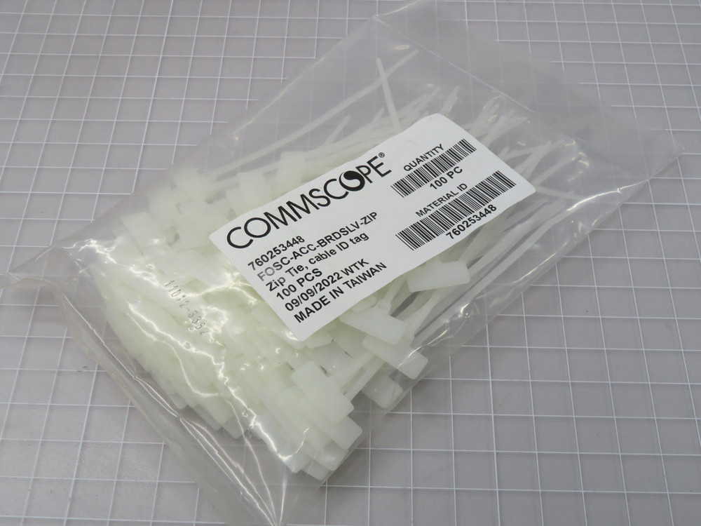 Lot of 20000 Commscope  FOSC-ACC-BRDSLV-ZIP  Zip Tie Cable ID Tags  For Sale