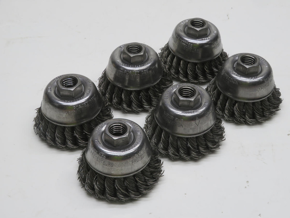 Lot of 6 Osborn   33459  High speed small grinder knot wire cup brush  For Sale
