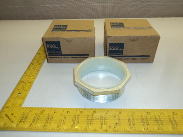 LOT OF 2 EGS ELECTRICAL GROUP 7-400T BUSHED CONDUIT NIPPLES T19410