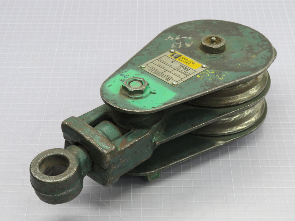 Johnson  DB8D6BH  8-Ton Metal Single Pulley  For Sale