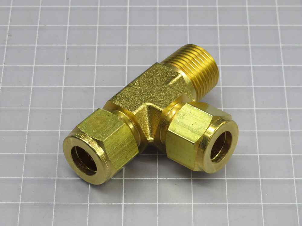 Lot of 5  Parker  8MRT8N-B  A-LOK Inch Tube NPT Male Tee  For Sale