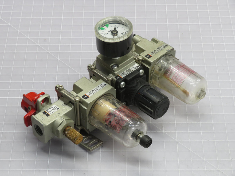 SMC  AR20-NO2G-Z  Pneumatic Regulator Set Lock  For Sale