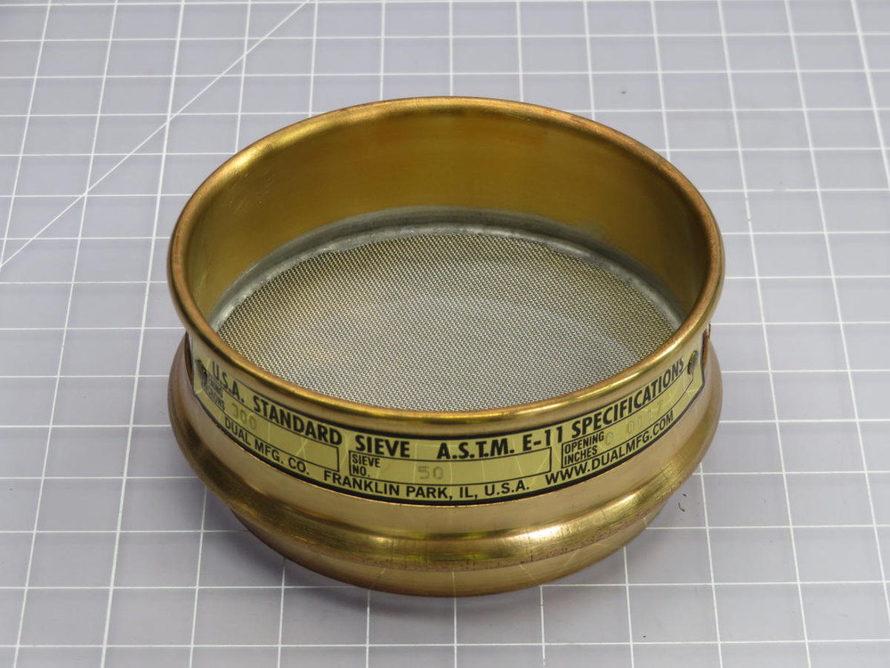 DUAL MANUFACTURING  US3-50S  BRASS FRAME USA STANDARD SIEVE  For Sale