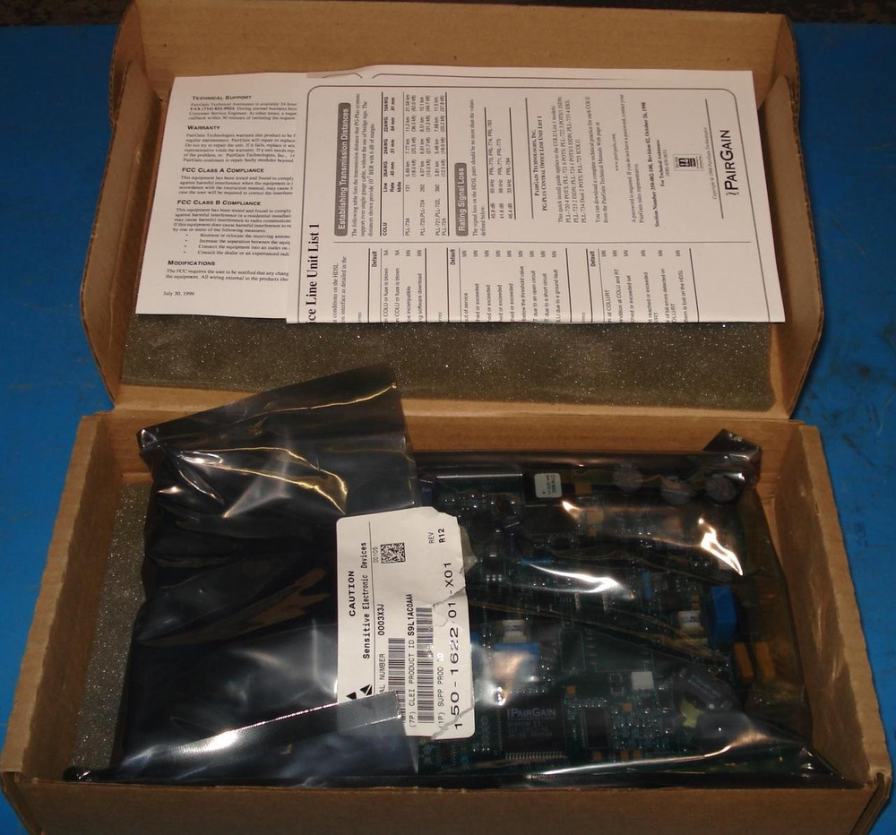 PAIRGAIN TECHNOLOGIES PLL 722 PG-PLUS BOARD T4855