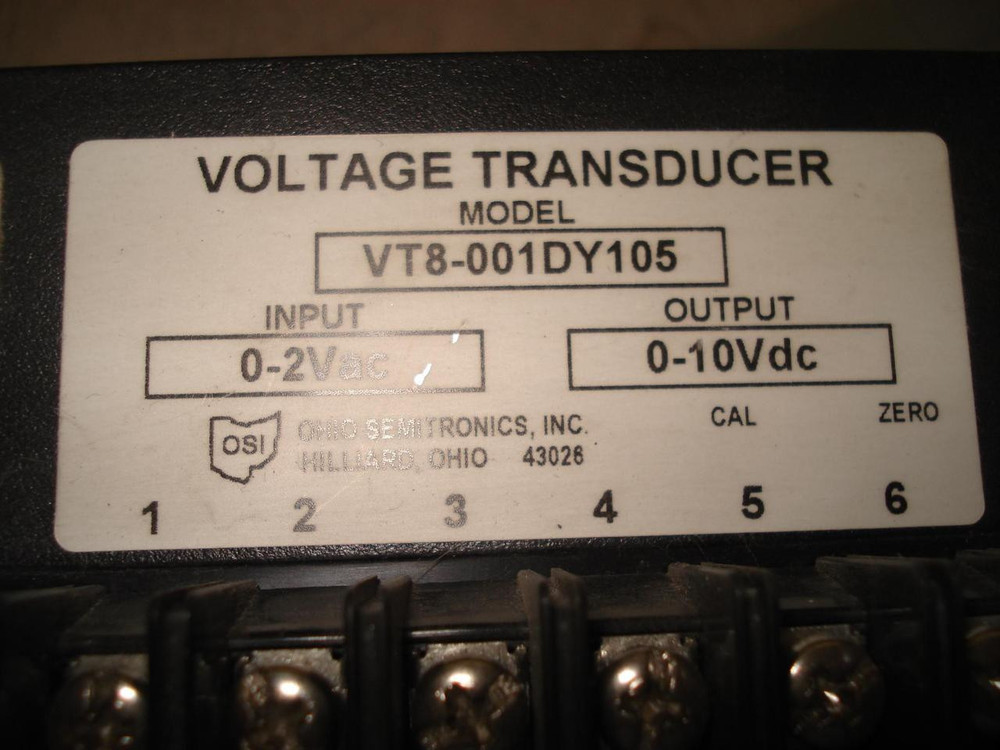 OHIO SEMITRONICS VT8-001DY105 TRANSDUCER VOLTAGE T5304