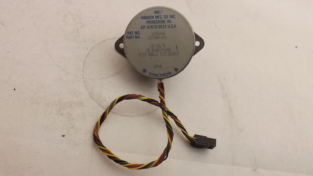 SYNCHRON 237500-874 STEP MOTOR 12 V STEP ANGLE 7.5 DEG T22387