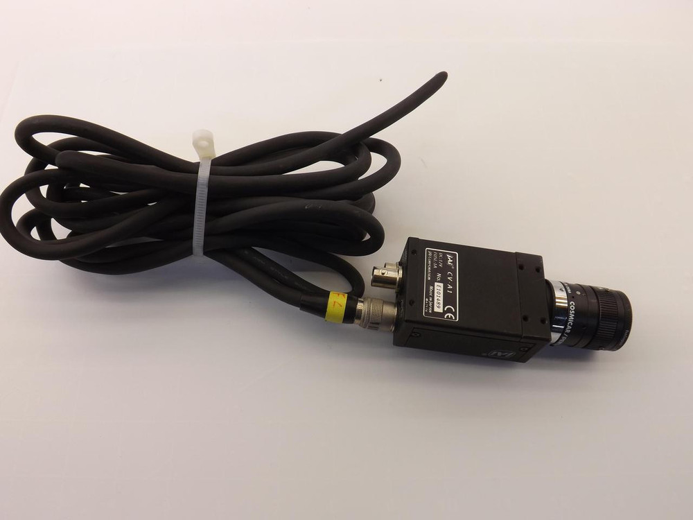 JAI COSMICAR PENTAX CV-A1 E101489 CCD CAMERA W/ 16 MM TV LENS T36396