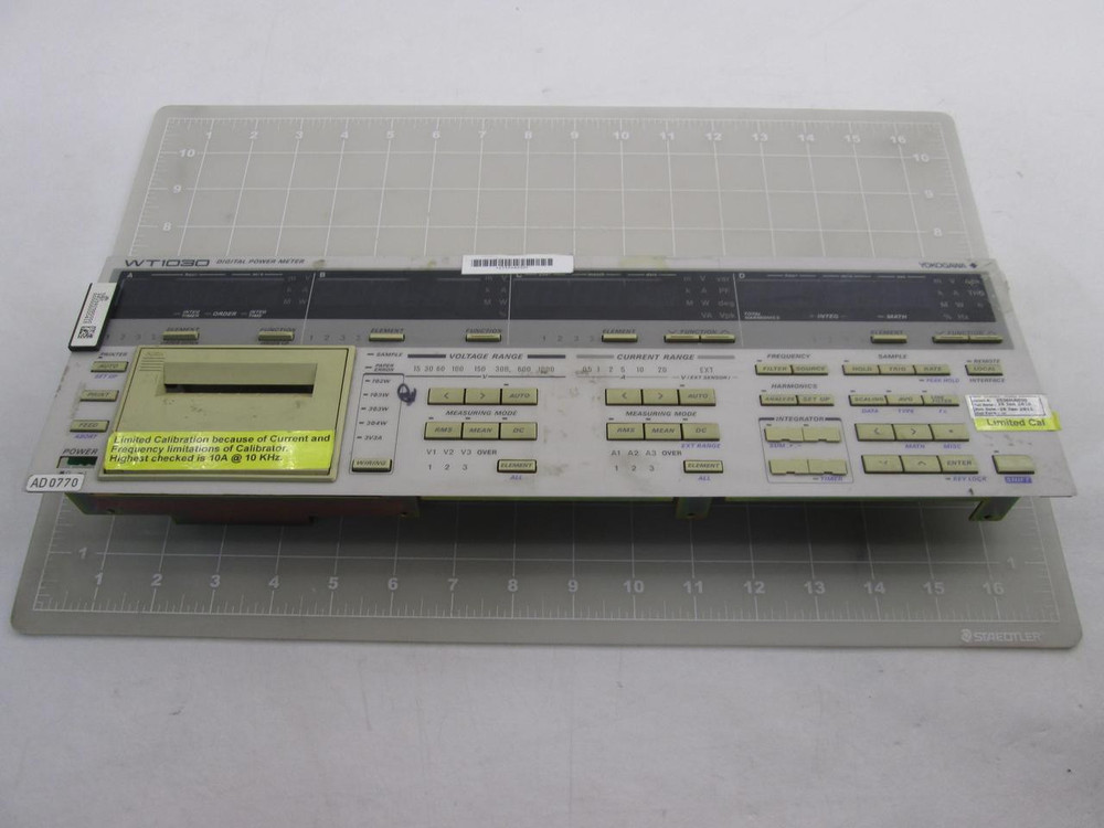 YOKOGAWA WT1030 DIGITAL POWER METER FRONT CONTROL PANEL T45819