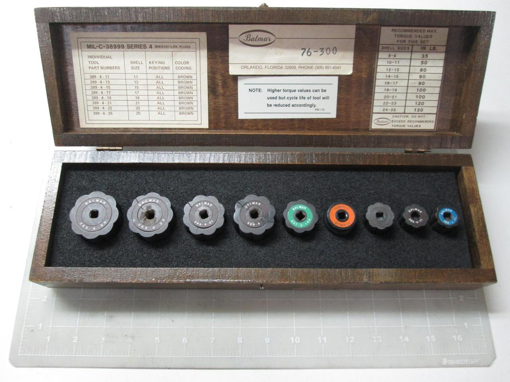 BALMAR 76-300 MIL-C-38999 BREECH-LOK PLUGS T54070