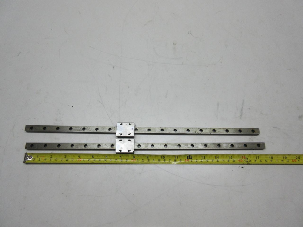 LOT OF 2 BEARINGS W/ 17.5" LINEAR SLIDE RAILS
