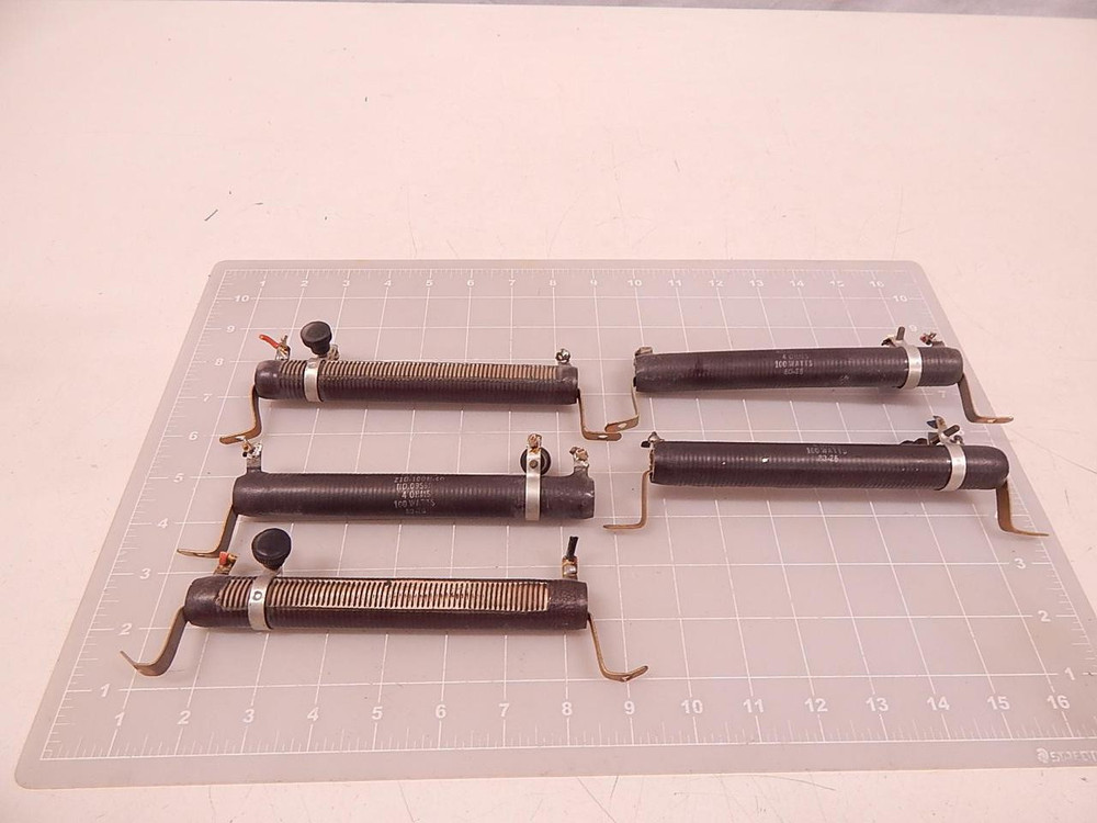 LOT OF 5 OHMITE 210-100M-40 RESISTORS T71231