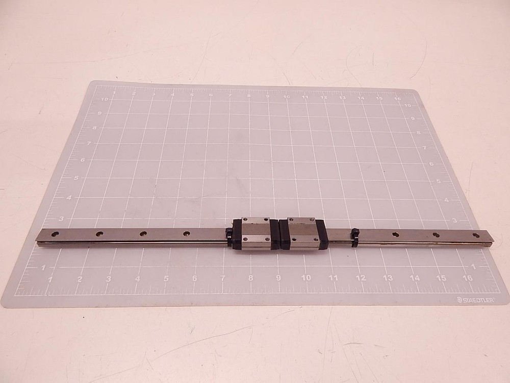 LOT OF 2 NSK LU15 BEARINGS W/ 17" CNC LINEAR SLIDE RAILS