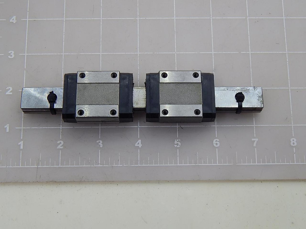 Lot of 2 NSK LU15, LU150155AL2B01P6Z1 Bearings W/ 6 In Rail T91642 For Sale