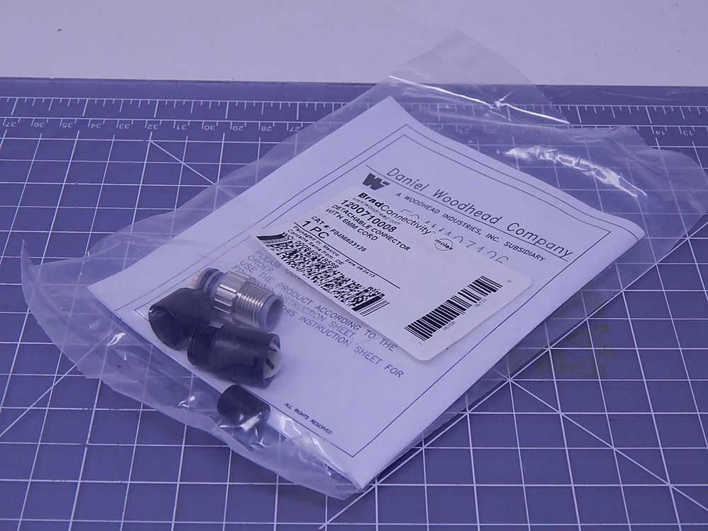 Lot of 4 Woodhead 1200710008 Detachable Connector W/ 6 MM Cord T108459 For Sale