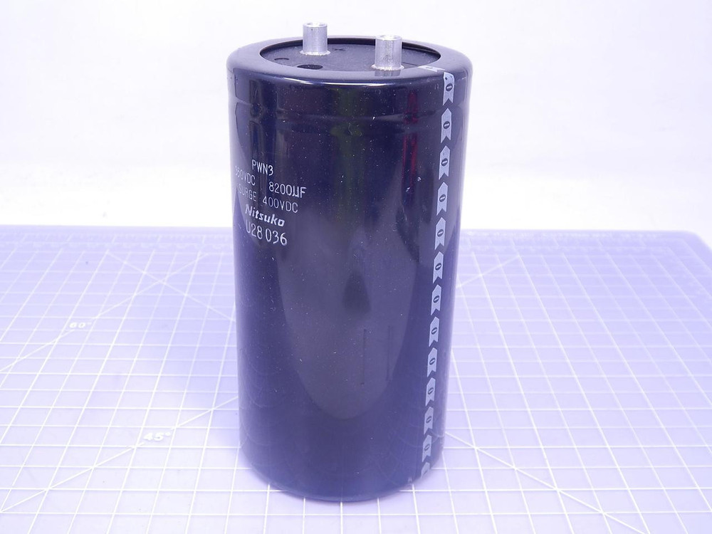 Nitsuko PWN3 Capacitor 350 VDC 8200 uF Surge 400 VDC T117663 For Sale