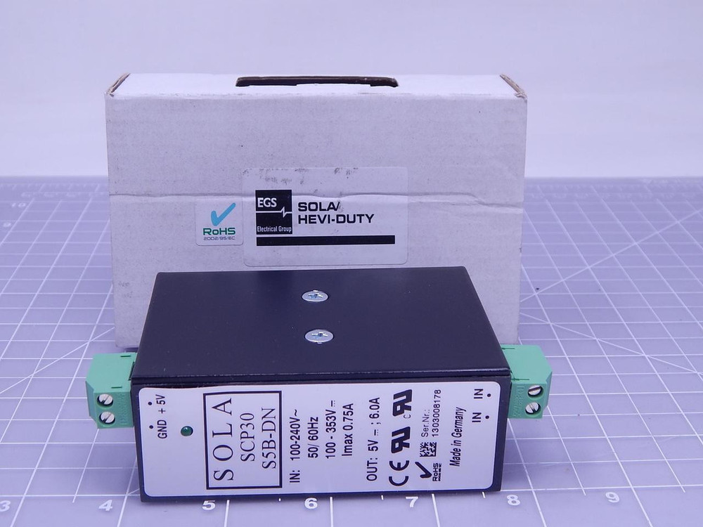 Sola SCP30 S5B-DN Heavy Duty DIN Rail Power Supply T126001 For Sale