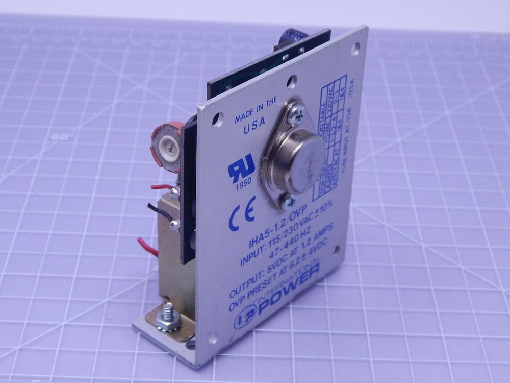 International Power IHA5-1.2/OVP    Power Supply 5 VDC at 1.2 A Output For Sale