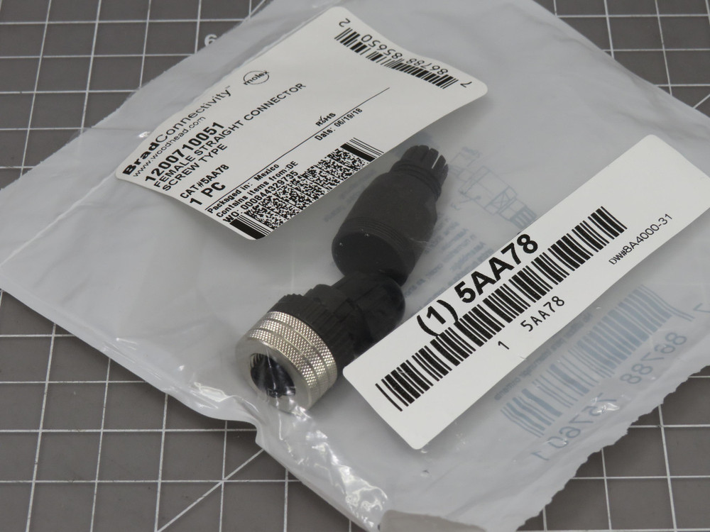 Lot of 8 Woodhead 1200710051 5AA78 Female Straight Connector Screw Type For Sale