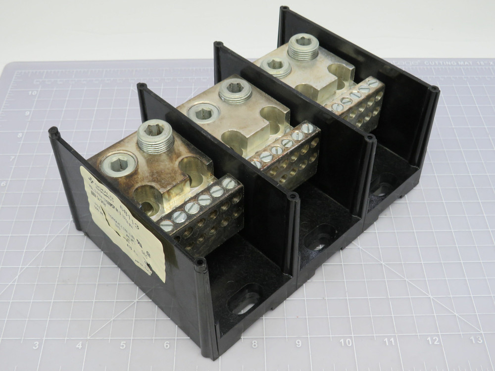GOULD SHAWMUT 68113 POWER DISTRIBUTION BLOCK 3 POLE 600V T169102