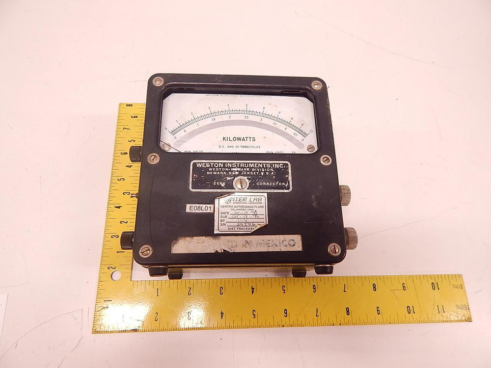 WESTON INSTRUMENTS E08L01 KILOWATTS METER T74670