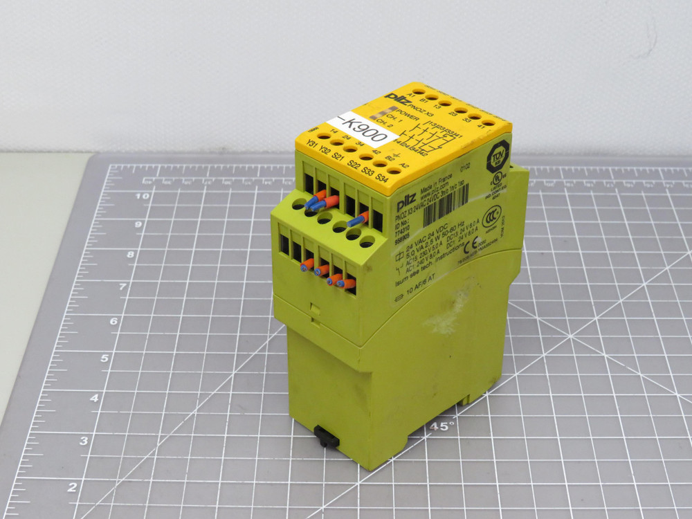 Pilz PNOZ X3 24VAC 24VDC 3n/o 1n/c 1so 774310 Safety Relay For Sale