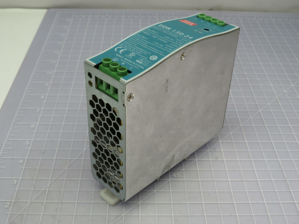 Mean Well EDR-150-24  Single Output Industrial Power Supply 24VDC 6.5A  For Sale