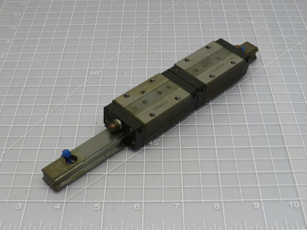 Lot of 2 THK SHS15  Linear Bearing Blocks on a 8.5 in Rail  For Sale