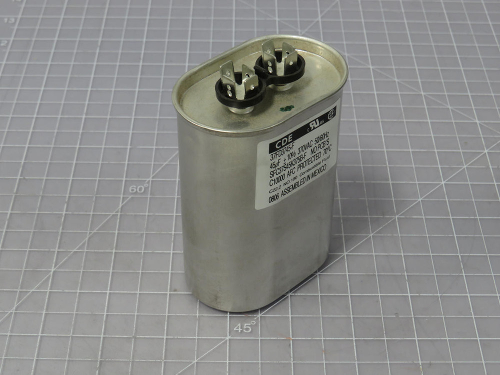 Lot of 4 CDE 37FD3745-F  Capacitor 45 uF +-10% 370 VAC 50/60Hz   For Sale