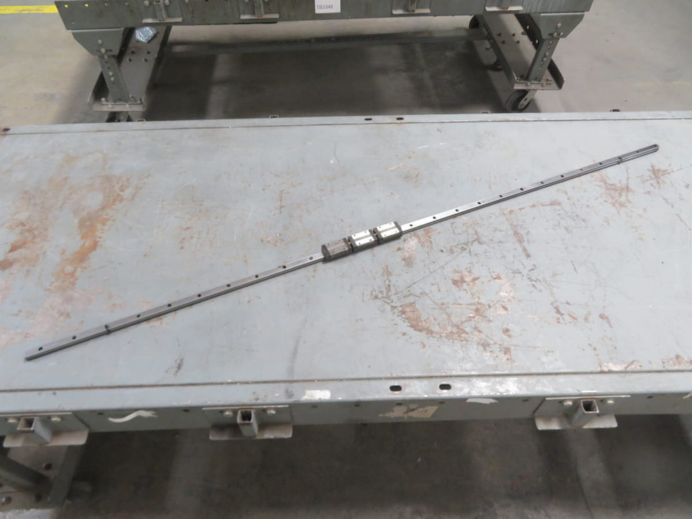 Lot of 3 THK  SSR15  Linear Bearings on CNC Rail 60 In  For Sale