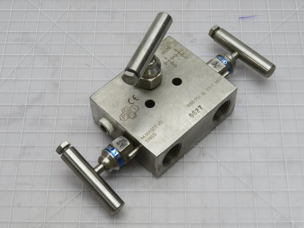 PRECISION GENERAL M-501SDT-VS STAINLESS INSTRUMENT MANIFOLD T210870