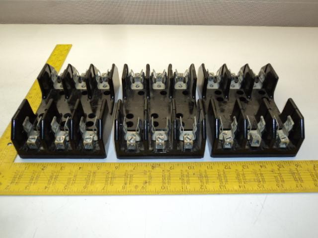 LOT OF 3 BUSS R60060 FUSE HOLDERS 60A 600V T19665