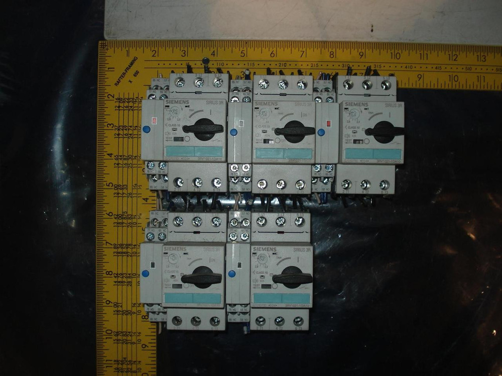 5 SIEMENS 3RV1021-1DA10  MOTOR STARTER PROTECTOR WITH T6193