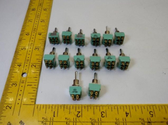 LOT OF 14 AUGAT  MTA 206P ALCO TOGGLE SWITCHES 6A 125V 3A 250V T16495