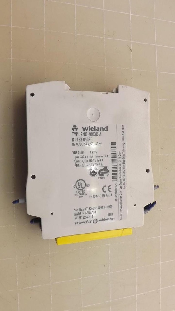 SCHLEICHER WIELAND SN0 4003K-A SAFETY RELAY T28826