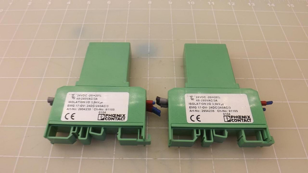 LOT OF 2 PHOENIX CONTACT 2954235 RELAY MODULE T29814