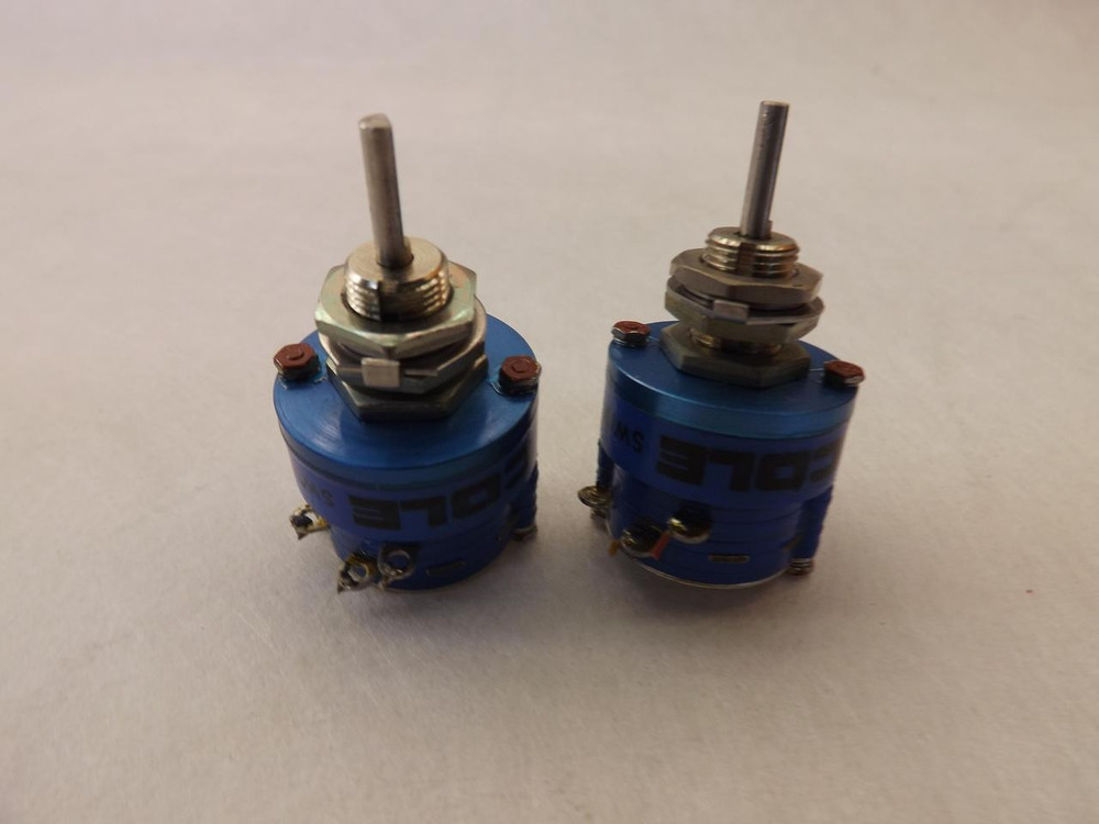 LOT OF 2 COLE 3600-4391 31946 4090028-1 ROTARY SELECTOR SWITCH T35720
